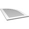 Ekena Millwork Quarter Round Top Right Surface Mount PVC Gable Vent w/ 3-1/2"W x 1"P Standard Frame, 26"W x 42"H GVPQR26X4201SN - alternate 2